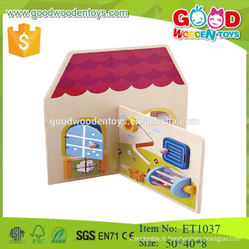 Lovely Pink Wholesale Doll House jouets en bois pour enfants